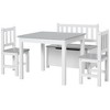 Yinvani Toddler 4-Piece Desk and Chair Set, for Boys & Girls 3+ Years, Gray - 2 of 4