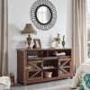 OKD 60" Farmhouse TV Stand w/Sliding Barn Door & Adjustable helves - 2 of 3