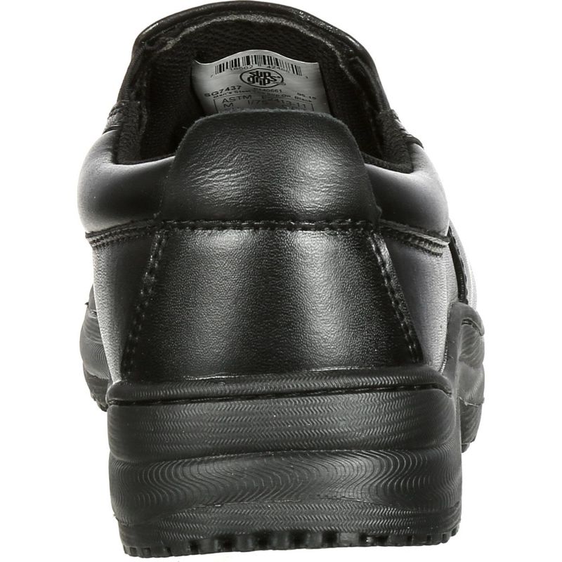 Men's SlipGrips Steel Toe Slip-Resistant Slip-On Work Shoe, SG7437, Black, Size 12, 4 of 8