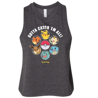 Women's Pokémon Team Pokémon Graphic Racerback Tank - Heather Charcoal - Small