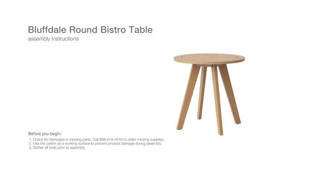 Bluffdale Round Bistro Table - Threshold&#8482; designed with Studio McGee, 2 of 6, play video