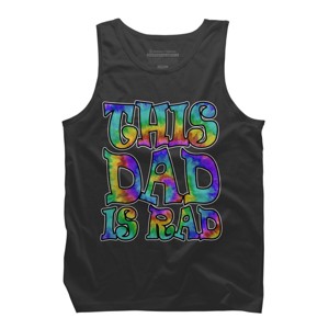Men's Design By Humans Tye Dye This Dad Is Rad By honeytree Tank Top - 1 of 2