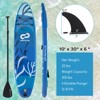 Costway Small Inflatable SUP Board, Portable Paddle Board with 5D rings Stand Up Paddle Board for Youth & Adult Blue/Turquoise/Green/Orange/Navy/Pink/Light Pink - 3 of 4