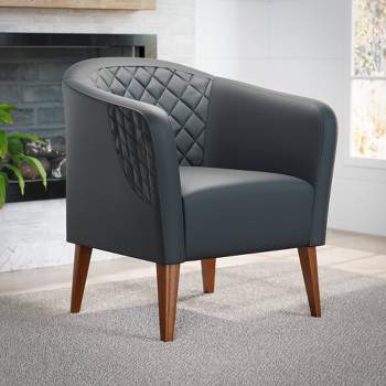 Vera Upholstered Barrel Accent Chair - Brookside Home