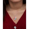 Disney The Little Mermaid, Princess Ariel Silver Plated Crystal Pendant, 18" - 2 of 4