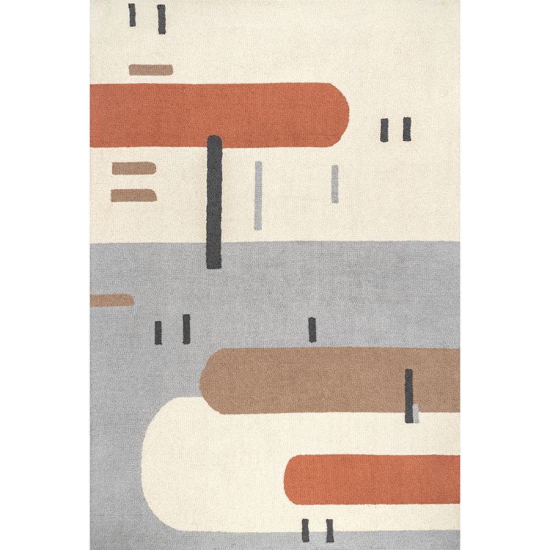 nuLOOM Cori Wool Abstract Contemporary Area Rug, 1 of 13