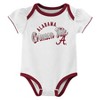 NCAA Alabama Crimson Tide Infant Girls' 3pk Bodysuit - 2 of 4