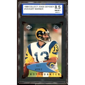 Kurt Warner Rookie Card 1999 Collector's Edge Odyssey #123 ISA 8.5 NM-MT+ - 1 of 2
