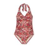 Wrap Front Halter One Piece Maternity Swimsuit - Isabel Maternity by Ingrid & Isabel™ Red Floral