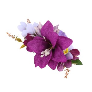 Unique Bargains Women's Lightweight Simulated Flowers Hair Clips Comb 1 Pc - 1 of 4