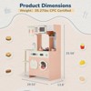 Wooden Kids Play Kitchen Set, Kids Cooking Pretend Play Set, Kitchen Playset For Kids, Playset Interactive Toy, Pink/blue - 3 of 4