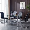 Kumasinova Modern Dining Chairs Set of 4/6,Faux Leather Upholstered Seat with Metal Legs,Stylish Side Chairs for Kitchen,Dining Room - 2 of 4