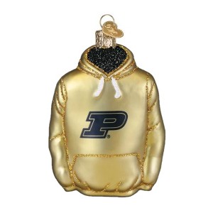 Old World Christmas Blown Glass Ornament for Christmas Tree, Purdue Hoodie - 1 of 4