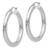 Black Bow Jewelry 5mm, 14k White Gold Classic Round Hoop Earrings, 40mm (1 1/2 Inch) - 2 of 4