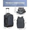 4 in 1 Luggage Set, 22" Trolley Backpack + 20L Daypack + 3-Piece Packing Cube Set + Fanny Pack-Grey - 2 of 4