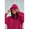 Attraco Women's Airplane Model Travel Hoodie Eye Mask Built in Long Sleeve Oversized Sweatshirt Fleece Hooded with Kangaroo Pocket - 2 of 4