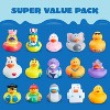 Joyfy 60 Pcs Rubber Ducks Random Assortment Ducks Bulk Mesh Carry Bag Rubber Duckies Baby Bath Toys Toddler Summer Pool Toys Birthday Gift Party Favor - 3 of 4