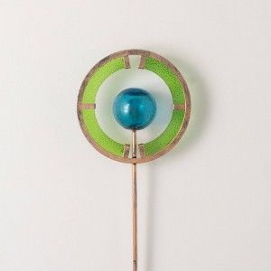 Sullivans 30" Blue And Green Circle Reflective Garden Stake, Multicolor - 1 of 4