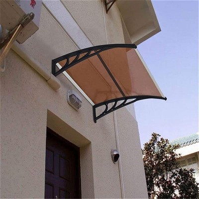 100X100 Window Awning Outdoor Polycarbonate Front Door Patio Cover Garden Canopy