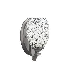 Toltec Lighting Zilo 1 - Light Sconce in  Graphite with 5" Black Fusion Shade - 1 of 1