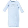 Touched by Nature Baby Boy Organic Cotton Long-Sleeve Gowns 3pk, Whale, 0-6 Months - 4 of 4