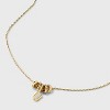14K Gold Dipped Cubic Zirconia Rondelle Initial Necklace - A New Day™ Gold - 4 of 4