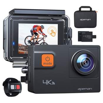 AKASO Brave 7 4K Action Camera with Touch Screen IPX8 33FT Waterproof  Camera EIS 2.0 Zoom Support External Mic Voice Control with 2X 1350mAh  Batteries