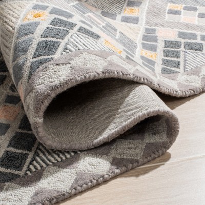 Gray and Gold Hand-Tufted Wool 8' x 10' Area Rug