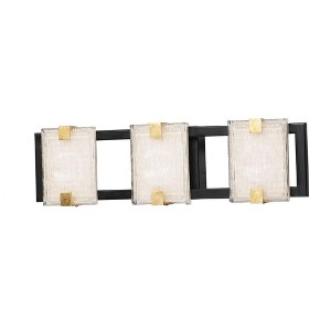 Maxim Lighting Radiant 3 - Light Vanity in  Black/Gold Leaf - 1 of 3