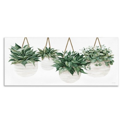 Stupell Industries Hanging Planters House Plants, 24" x 10"