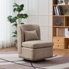 Aortzio 25.2"W Upholstered Swivel Accent Chair Slipper Chair - 4 of 4