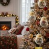 SEVOBAL Tree Ornaments 4PCS Set 4.7" Christmas Glass Ball Ornaments Wall Hanging Decorations for Holiday Tree Party, White, 4.7"*4.7"*4.7" - 4 of 4