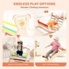 Pikler Triangle Set 7-in-1 Foldable Montessori Wooden Climbing Toys for Toddlers 1-5 Years Indoor Jungle Gym with Slide, Arch Ladder - 3 of 4