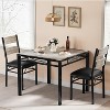 Dining Table Set with Wood Table Top and4 Upholstered Chairs for Small Space, Kitchen, Apartment - 3 of 4