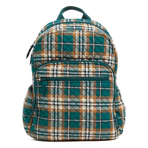 Vera Bradley Women's Cotton Campus Backpack Orchard Plaid : Target