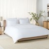Hotel Collection 300TC Percale 3-Piece Duvet Cover Set, 2-Line Embroidered, King/California King - DVT1001 - Blue Mist/White - Safavieh - 2 of 4
