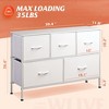5 Drawer Dresser, Long Fabric Storage Unit for Bedroom, Closet, Living Room, Hallway & Nursery - 3 of 4
