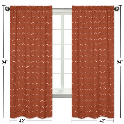Diamond Tuft Microfiber Geometric Semi-Sheer Rod Pocket Curtain Panels (Set of 2)