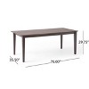 NicBex 76" Farmhouse  Rectangle Dining Table,Kitchen Table with Wood Tabletop and MDF Legs for 4 Seaters,Brown - 3 of 4