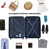 3pcs Luggage Set, 20+24+28 inch Hard Shell Suitcase with Two Hooks, Spinner Wheels 4Q -ModernLuxe - 3 of 4