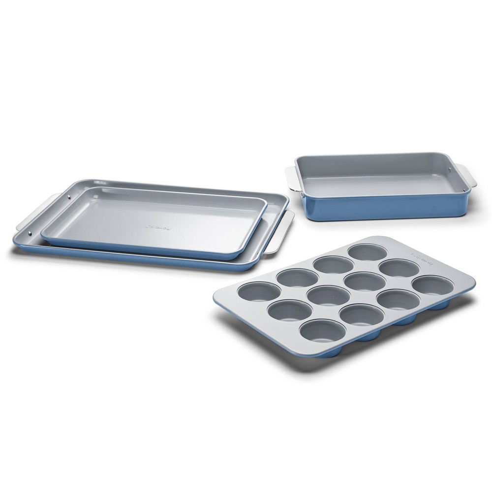 Caraway Non-Stick Ceramic Half Bakeware Set Slate