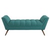 Modway Response Medium Upholstered Fabric Bench Teal - 4 of 4