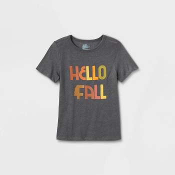 Kids' Adaptive Short Sleeve Graphic T-Shirt - Cat & Jack™ Charcoal Gray