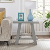Roundhill Furniture Athens Contemporary Wood Shelf Side Table - 2 of 4