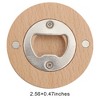 Unique Bargains Bottle Opener Magnetic Beech Wood Light Brown 2.56"x0.47" 1 Pcs - 3 of 4