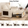 Dyonery 65.5" Loveseat Sleeper Sofa Bed with Pull-Out Couch, Adjustable Backrest, Hidden Storage, USB & Type-C Ports, Tool-Free Assembly - 3 of 4