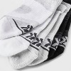 Women's 6pk Active Accents No Show Tab Socks - All In Motion™ White/Gray/Black 4-10: Arch Support, Reinforced Heel & Toe - 3 of 3