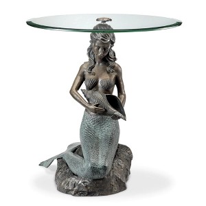 SPI Home Mermaid End Table – 24" Tall Metal Ocean-Themed Side Table, Elegant Nautical Indoor or Outdoor Accent - 1 of 3