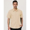 Lars Amadeus Men's Short Sleeves Polka Dots Button Down Dress Shirt - 3 of 4
