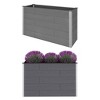 vidaXL Garden Raised Bed Gray Wood-plastic composite, Aluminum Large - 2 of 4